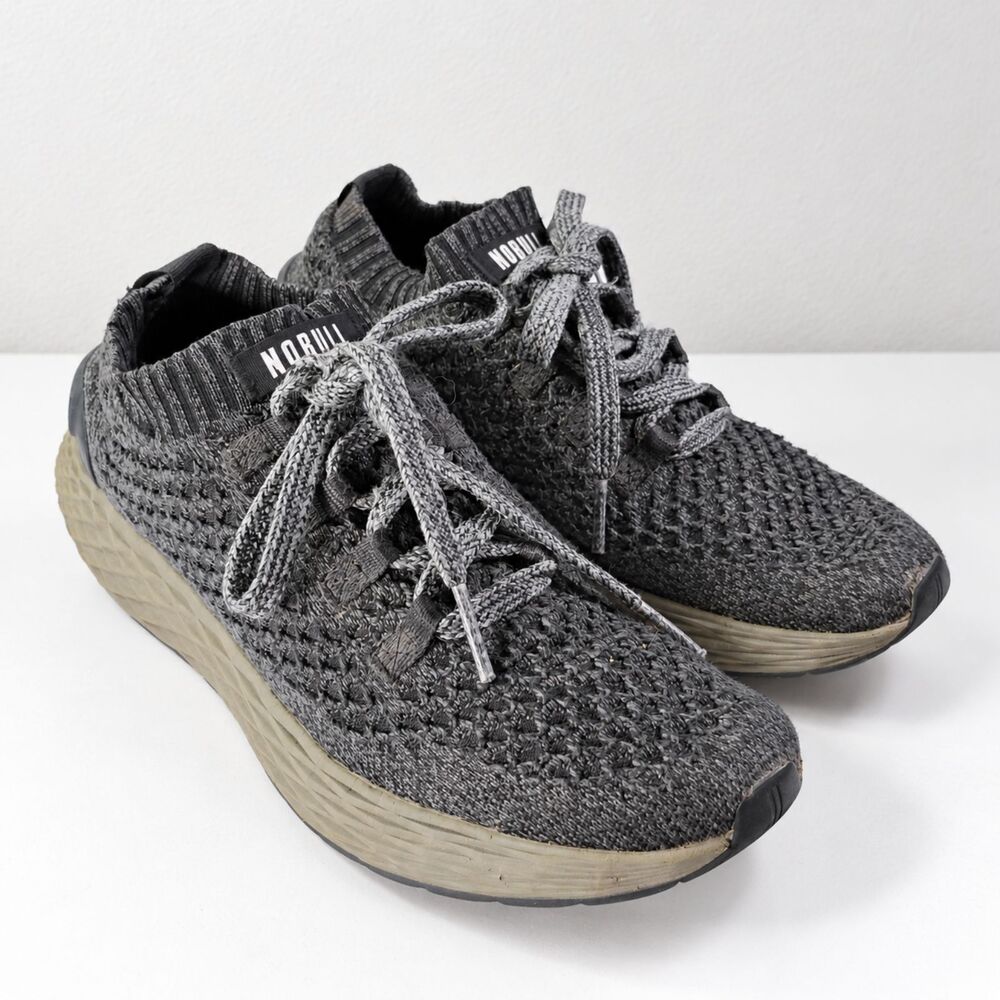 NOBULL Diamond Knit Runner Sneakers Men's US 8 Black Ivy Athletic Training Shoe
